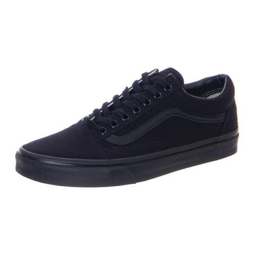 Zwarte Veterschoenen Laag Profiel Ontwerp Vans , Black , Unisex