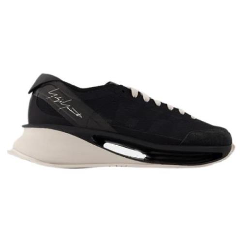 Leather sneakers Y-3 , Black , Dames