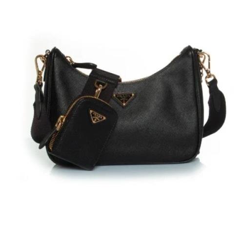 Pre-owned Leather prada-bags Prada Vintage , Black , Dames