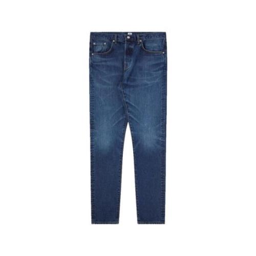 Slim Tapered Blauwe Jeans Edwin , Blue , Heren