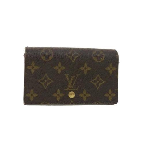 Pre-owned Coated canvas wallets Louis Vuitton Vintage , Brown , Dames