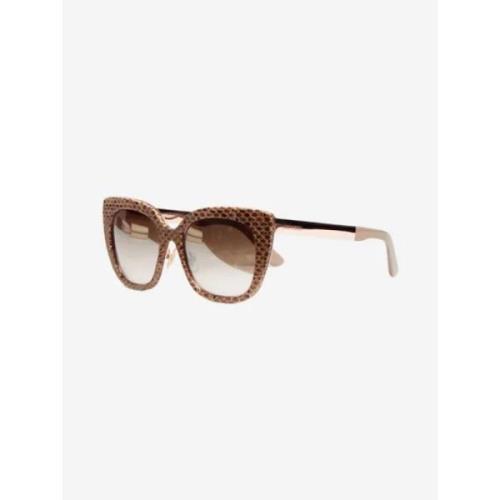 Pre-owned Fabric sunglasses Jimmy Choo Pre-owned , Brown , Dames