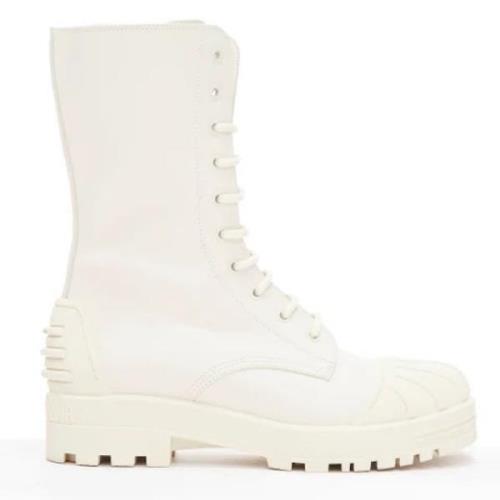 Pre-owned Leather boots Dior Vintage , White , Dames