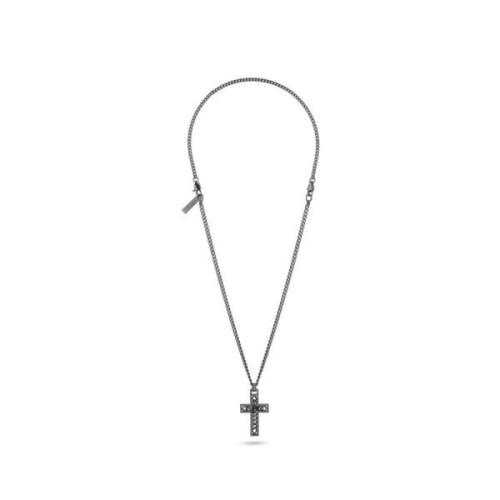 Heren Ketting Metaalkleur Crossedout Peagn2211302 Police , Gray , Here...