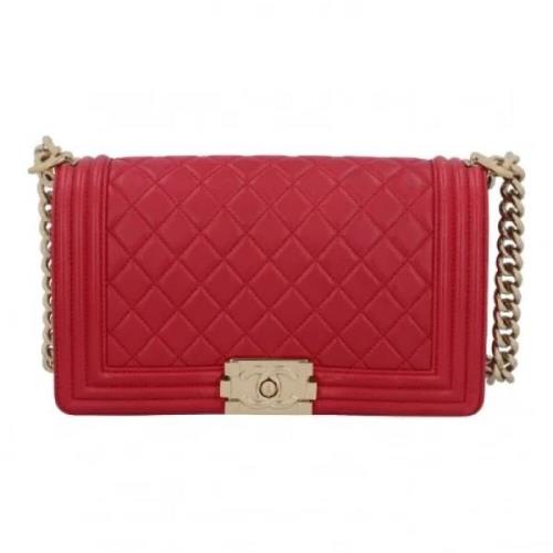 Pre-owned Leather chanel-bags Chanel Vintage , Red , Dames