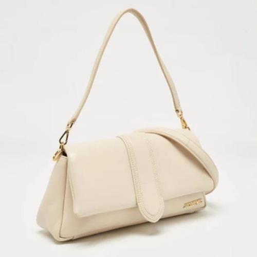 Pre-owned Leather handbags Jacquemus Pre-owned , Beige , Dames