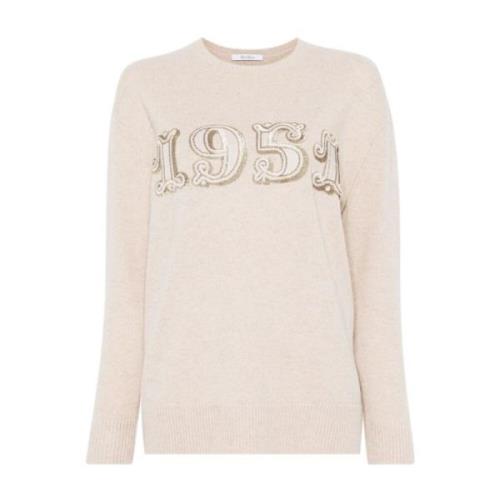 Luxe Beige Sweater Aw24 Max Mara , Beige , Dames