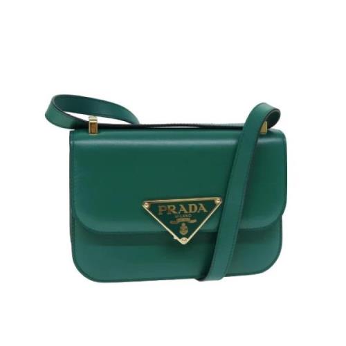 Pre-owned Leather handbags Prada Vintage , Green , Dames