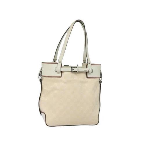 Pre-owned Canvas handbags Gucci Vintage , Beige , Dames