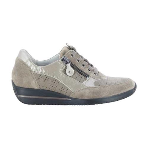 Taupe Damesschoenen Himona W4 Waldläufer , Beige , Dames