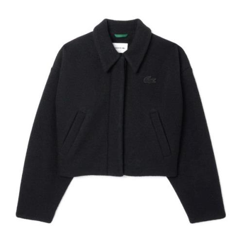 Chique Bouclé Jas Lacoste , Black , Dames