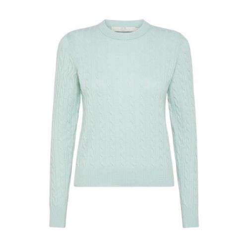 Slim Fit Kabelgebreide Trui voor Moderne Vrouwen Seventy , Green , Dam...