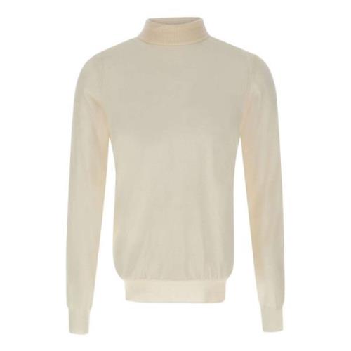 Beige Wol Coltrui Sweater Paolo Pecora , Beige , Heren