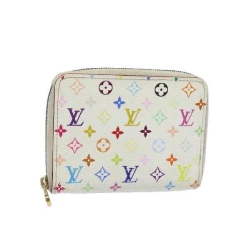 Pre-owned Canvas wallets Louis Vuitton Vintage , White , Dames