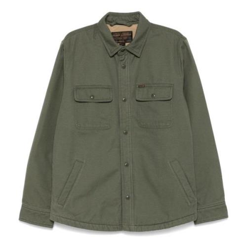 Groene Fleece Gevoerde Jack Shirt Filson , Green , Heren