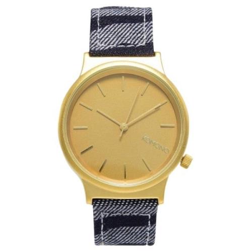 Gouden Roestvrij Stalen Quartz Unisex Horloge Komono , Yellow , Unisex