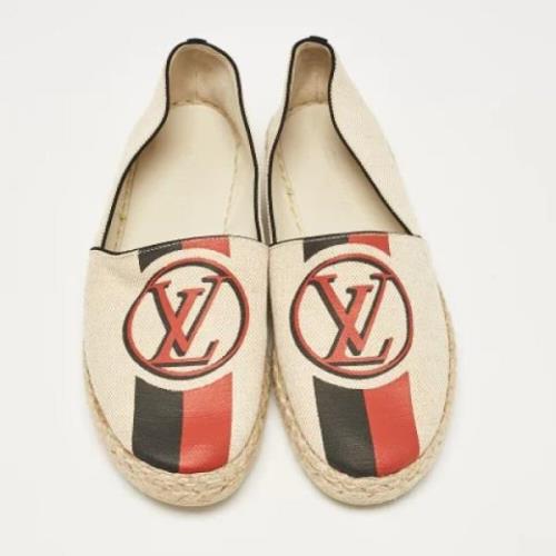 Pre-owned Canvas flats Louis Vuitton Vintage , Beige , Dames