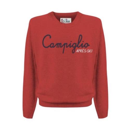 Ski Campiglio Crew Neck Sweater MC2 Saint Barth , Red , Heren