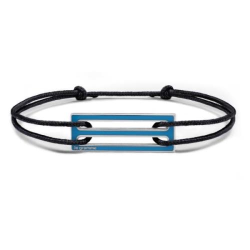 Blauwe gelakte koord armband Le Gramme , Multicolor , Unisex