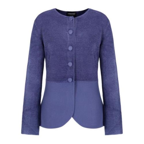 Stijlvolle jassen met voorste knopen Emporio Armani , Blue , Dames