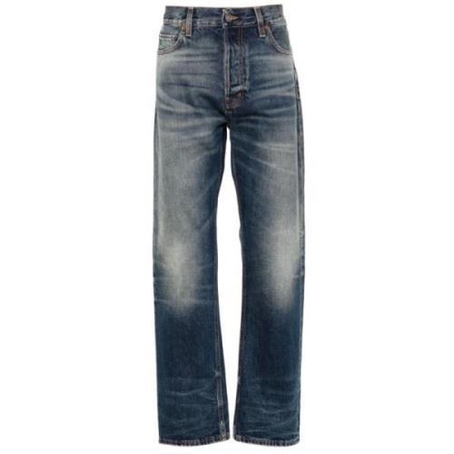 Vintage Zwarte Denim Jeans Haikure , Blue , Heren