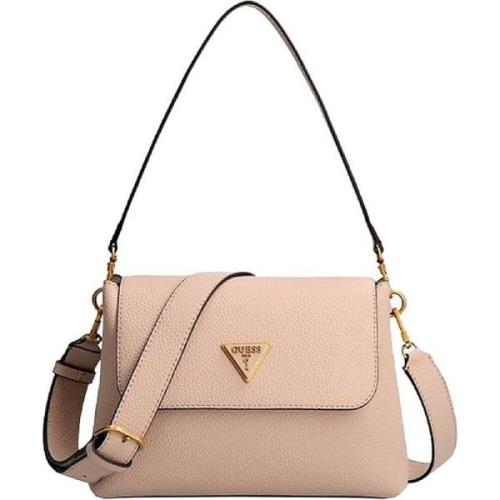 Downtown Chic Flap Shldr BAG Schoudertas beige Guess , Beige , Dames