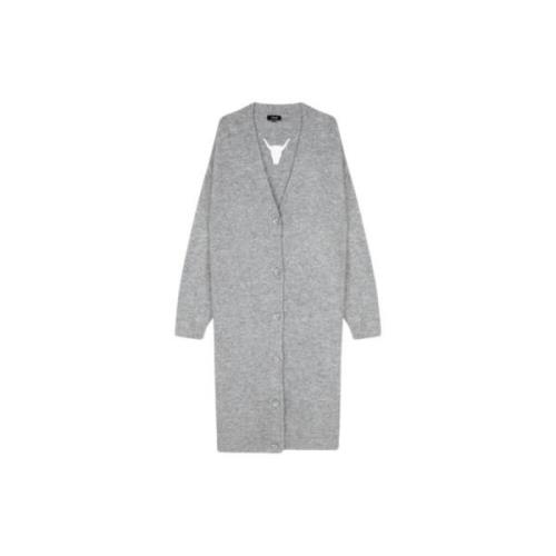 Fluffy Lange Vest Alix The Label , Gray , Dames