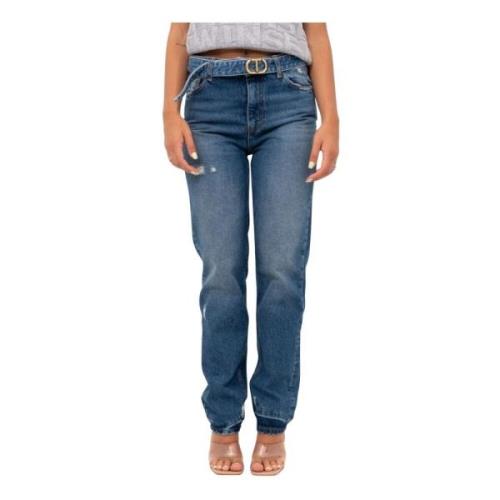 Jeans met riem Twinset , Blue , Dames