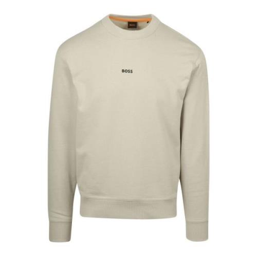 Mannen Crewneck Sweatshirt Hugo Boss , Beige , Heren