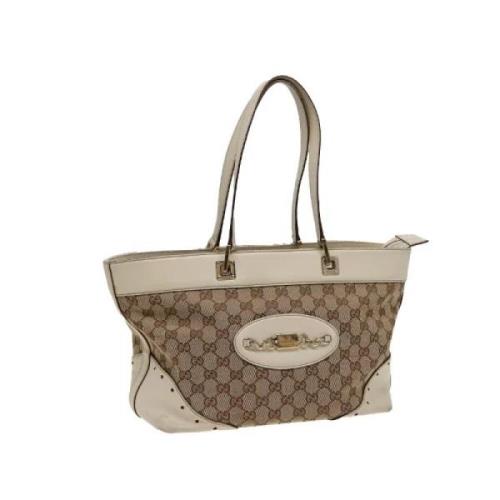 Pre-owned Canvas gucci-bags Gucci Vintage , Beige , Dames