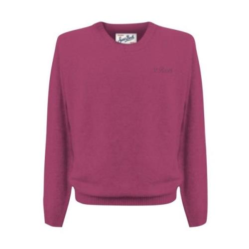 Merino Wol Heren Licht Sweater MC2 Saint Barth , Pink , Heren