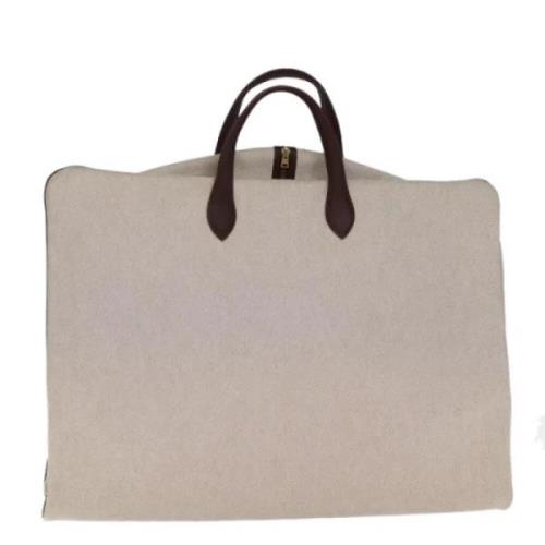 Pre-owned Fabric travel-bags Hermès Vintage , White , Dames