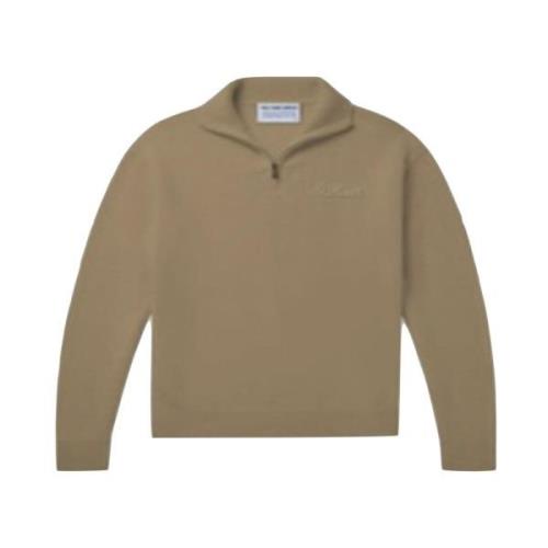 Lamswol Half-Zip Trui voor Heren MC2 Saint Barth , Beige , Heren