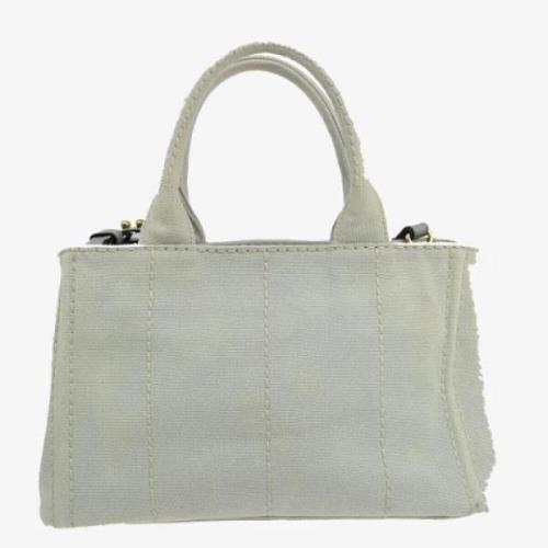 Pre-owned Canvas prada-bags Prada Vintage , Gray , Dames