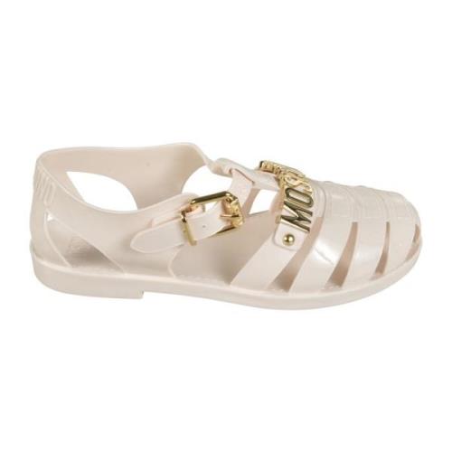 Stijlvolle Sandalen voor de Zomer Moschino , Beige , Dames