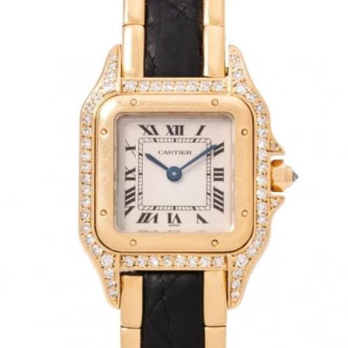 Pre-owned Stainless Steel watches Cartier Vintage , White , Dames