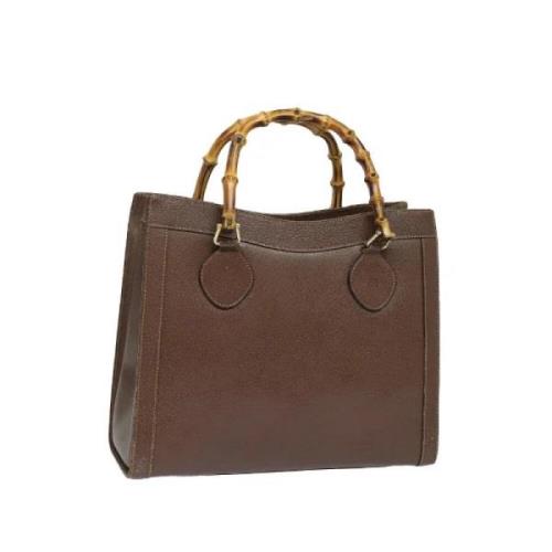 Pre-owned Leather totes Gucci Vintage , Brown , Dames