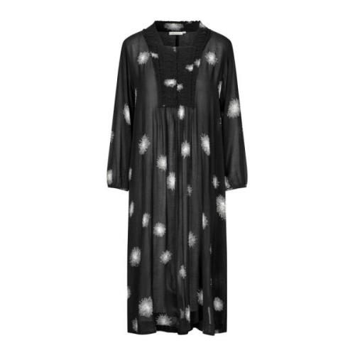 Artistieke Polka Dot Jurk Zwart Masai , Black , Dames