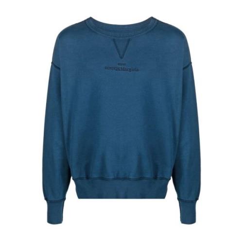 Blauwe Katoenen Sweatshirt Sweaters Hoodies Maison Margiela , Blue , H...