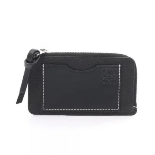 Pre-owned Leather wallets Loewe Pre-owned , Black , Dames