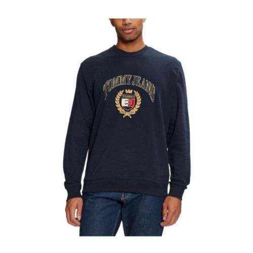 Klassieke Logo Sweater Tommy Hilfiger , Blue , Heren