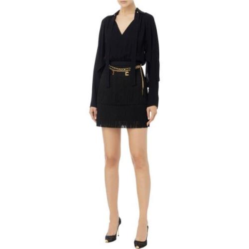 Avond- en ceremoniejurk Georgette Mini Jurk Elisabetta Franchi , Black...