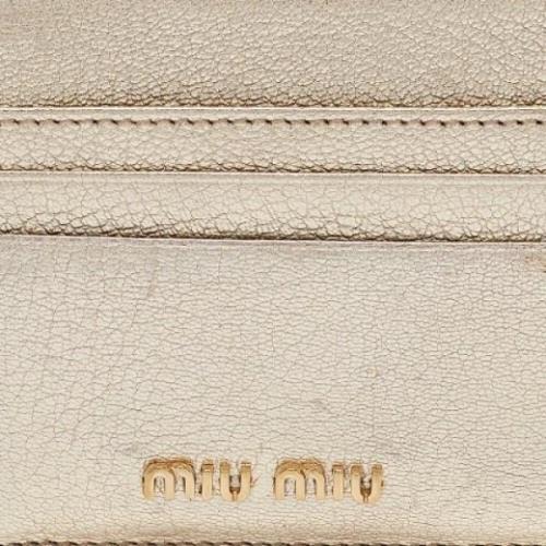 Pre-owned Leather wallets Miu Miu Pre-owned , Yellow , Dames