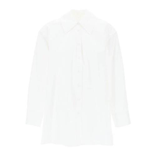 Oversized Katoenen Overhemd met Lange Mouwen Jil Sander , White , Dame...