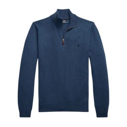 Wollen Rits Trui Polo Ralph Lauren , Blue , Heren