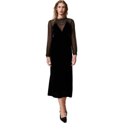 Avond- en ceremoniejurk Twinset , Black , Dames