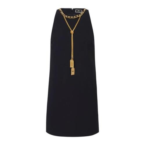 Mouwloze avondjurk met ketting Elisabetta Franchi , Black , Dames