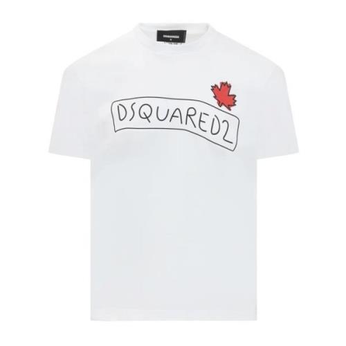 Logo T-shirt Dsquared2 , White , Heren