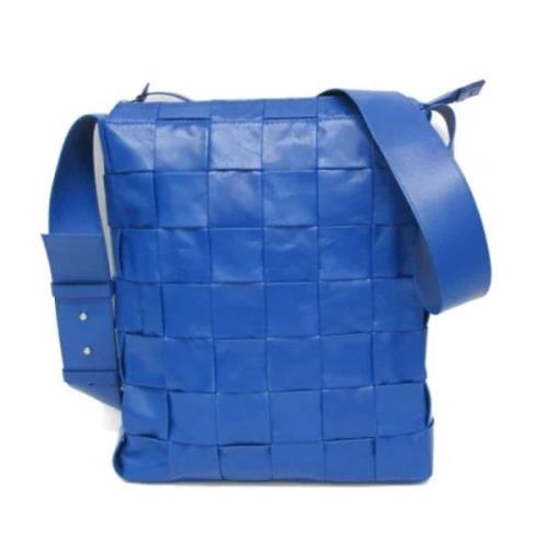 Pre-owned Leather shoulder-bags Bottega Veneta Vintage , Blue , Dames