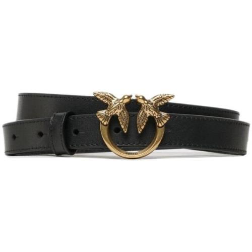 Leren Riem met Uniek Ontwerp Pinko , Black , Dames